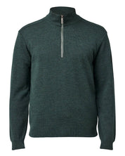 RUBEN HALF ZIP, 100% FINE MERINOULL — RIFLE GREEN - Ivanhoe of Sweden
