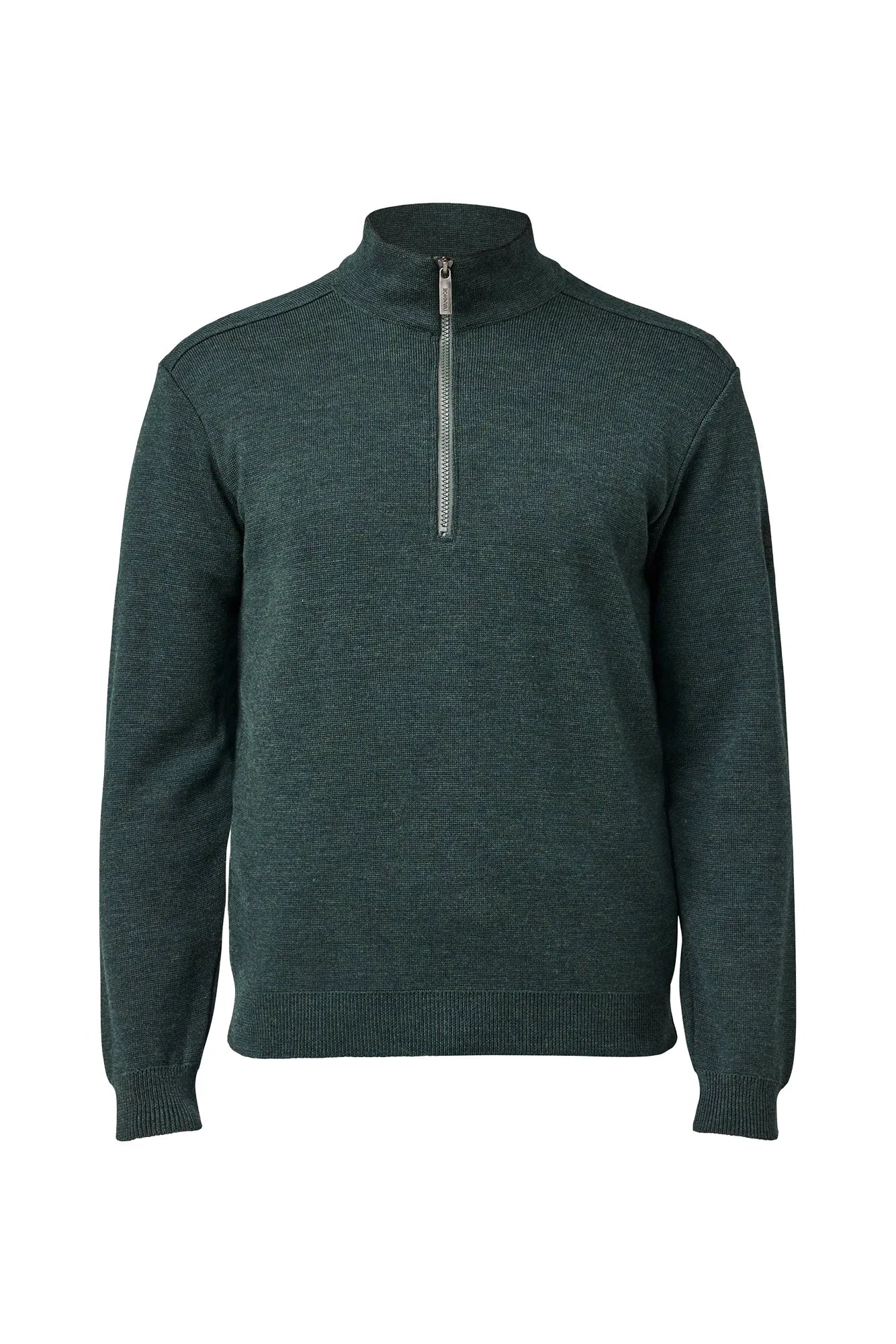 RUBEN HALF ZIP, 100% FINE MERINOULL — RIFLE GREEN - Ivanhoe of Sweden