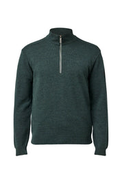 RUBEN HALF ZIP, 100% FINE MERINOULL — RIFLE GREEN - Ivanhoe of Sweden
