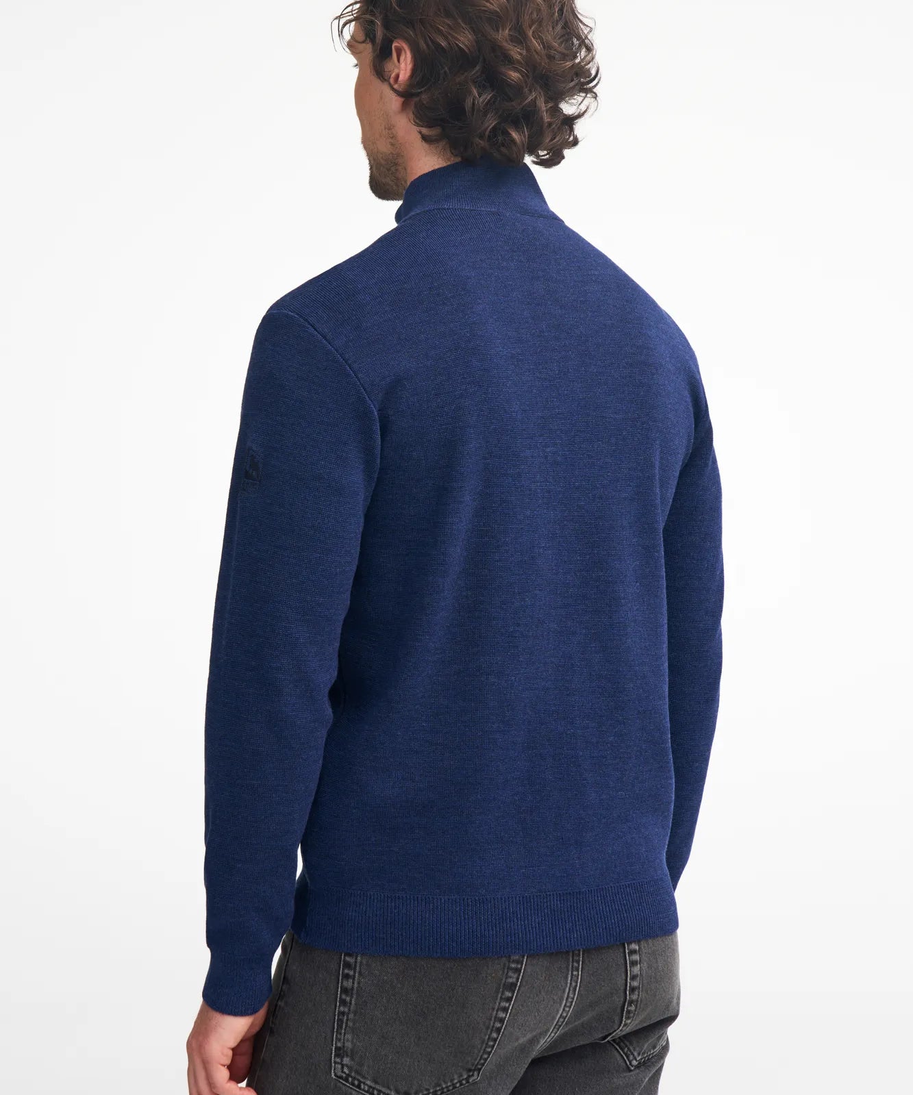 RUBEN HALF ZIP, 100% FINE MERINOULL — STEELBLUE - Ivanhoe of Sweden