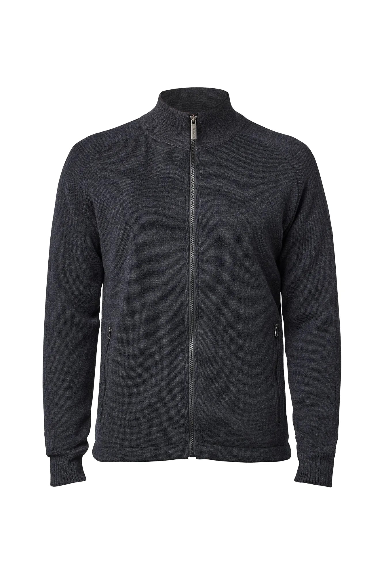 HENRY FULL ZIP WB, 100% FINE MERINOULL — GRAPHITE MARL - Ivanhoe of Sweden