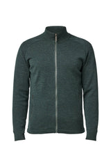 HENRY FULL ZIP WB, 100% FINE MERINOULL — RIFLE GREEN