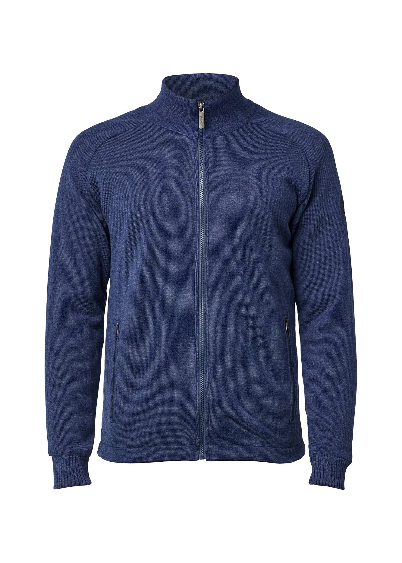HENRY FULL ZIP WB, 100% FINE MERINOULL — STEELBLUE - Ivanhoe of Sweden