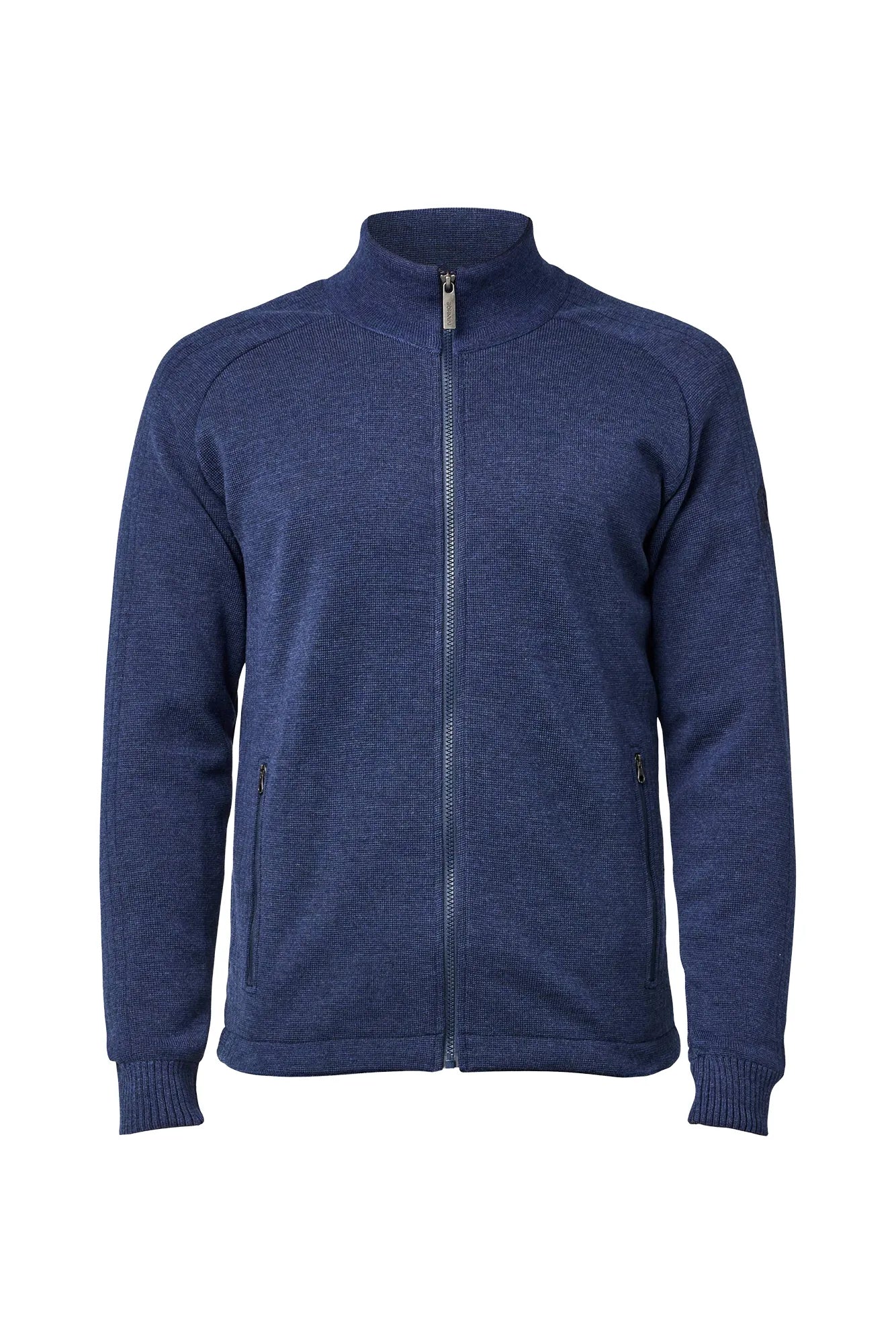 HENRY FULL ZIP WB, 100% FINE MERINOULL — STEELBLUE - Ivanhoe of Sweden
