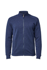 HENRY FULL ZIP WB, 100% FINE MERINOULL — STEELBLUE