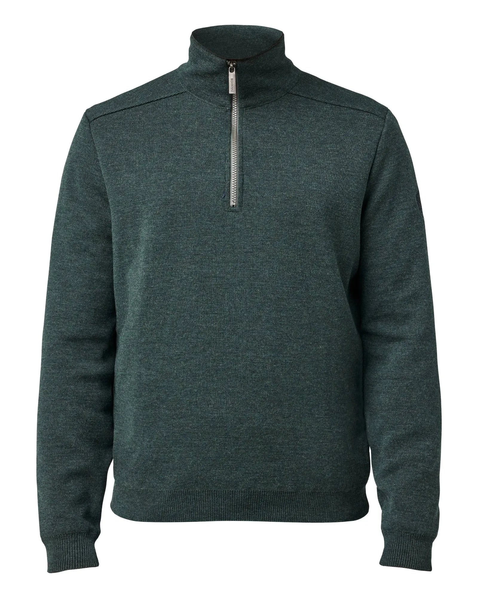 RUBEN HALF ZIP WB, 100% FINE MERINOULL — RIFLE GREEN - Ivanhoe of Sweden