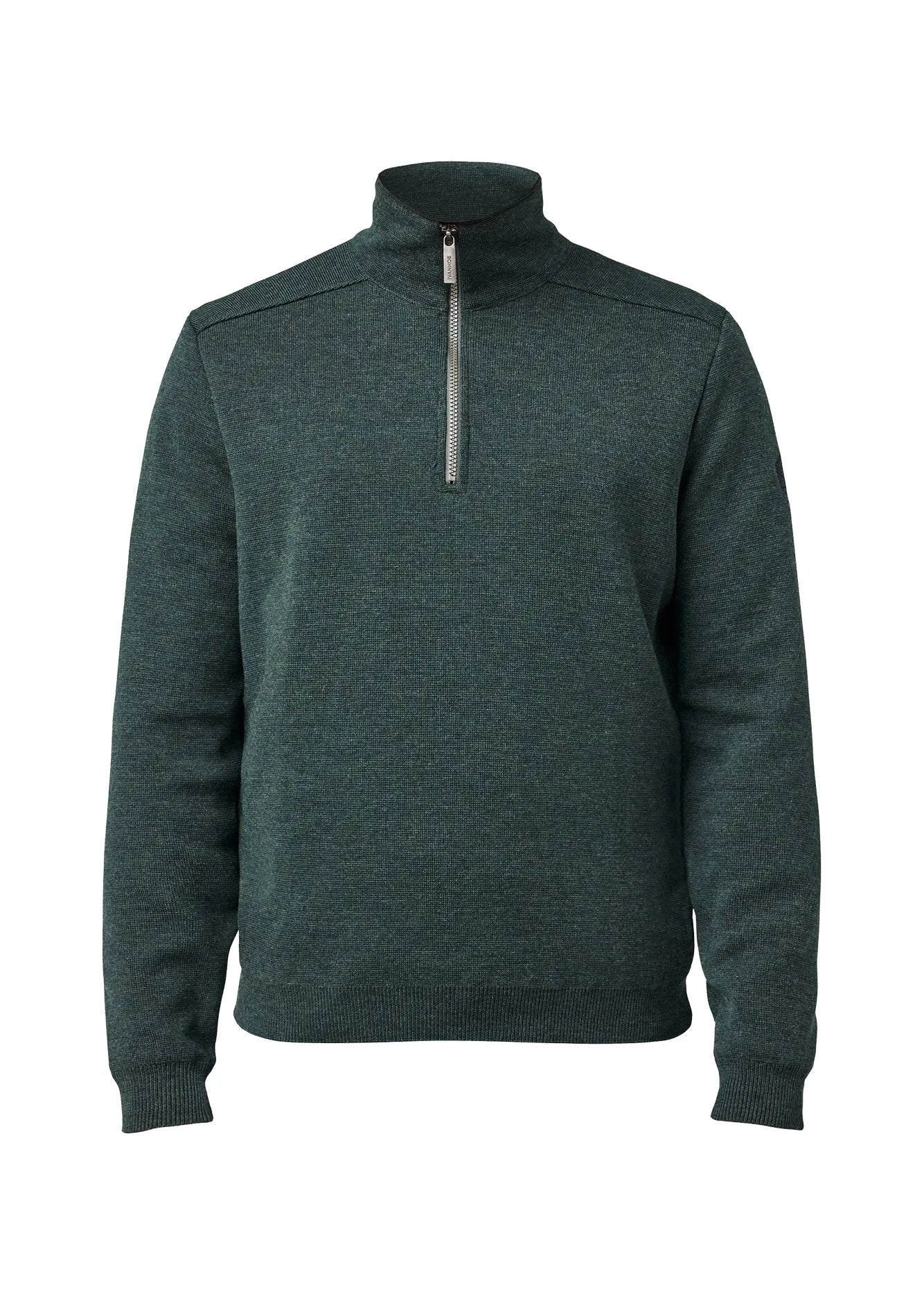 RUBEN HALF ZIP WB, 100% FINE MERINOULL — RIFLE GREEN - Ivanhoe of Sweden