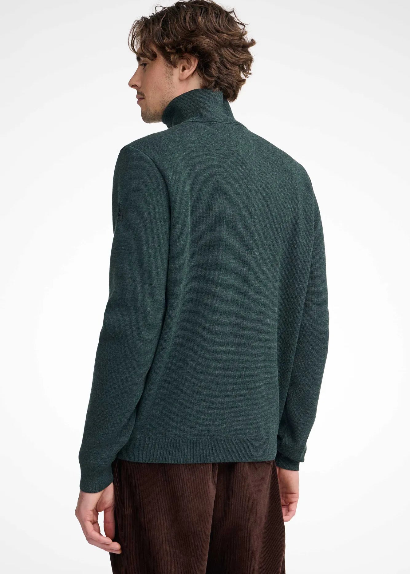RUBEN HALF ZIP WB, 100% FINE MERINOULL — RIFLE GREEN - Ivanhoe of Sweden