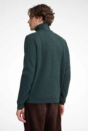 RUBEN HALF ZIP WB, 100% FINE MERINOULL — RIFLE GREEN - Ivanhoe of Sweden