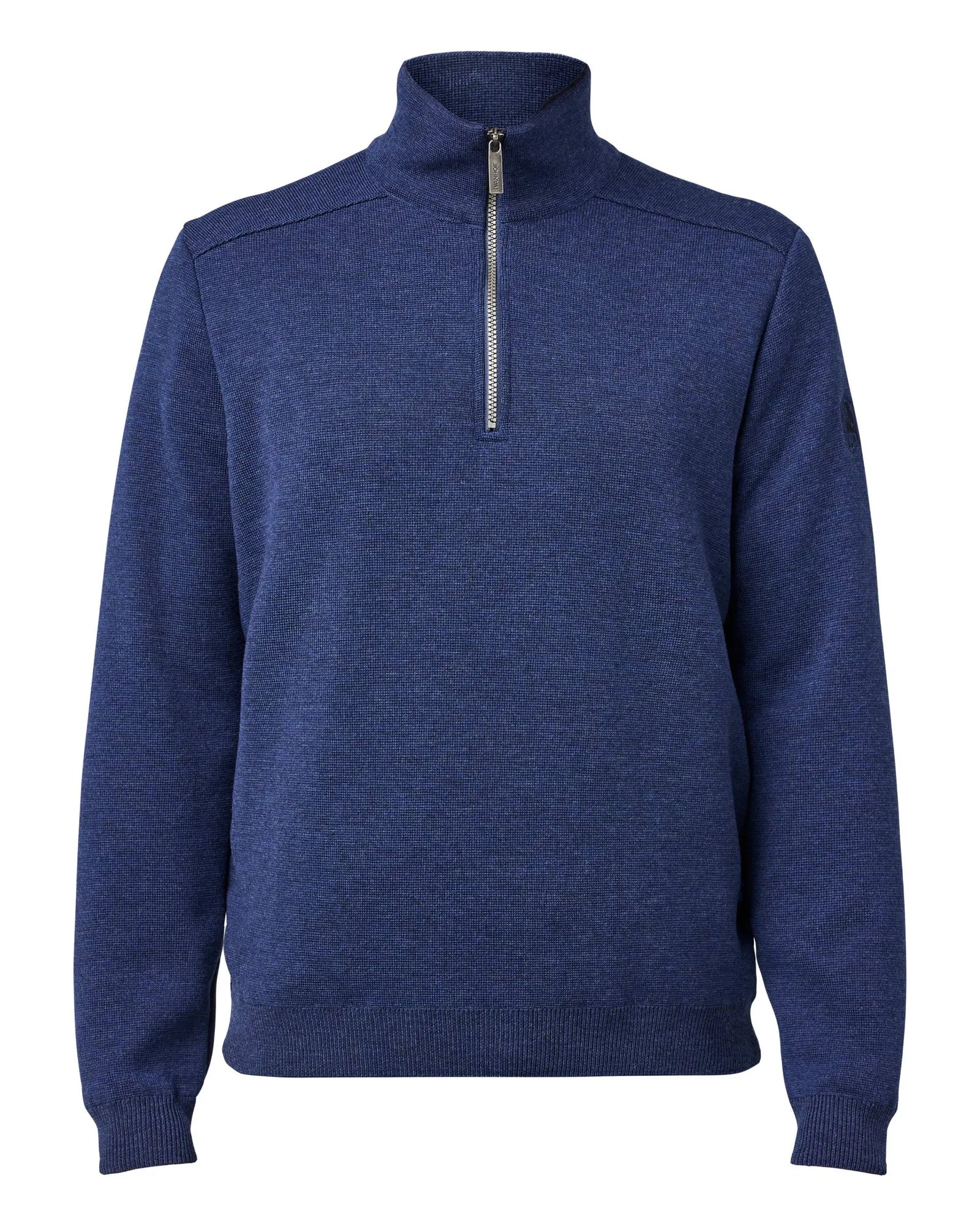 RUBEN HALF ZIP WB, 100% FINE MERINOULL — STEELBLUE - Ivanhoe of Sweden