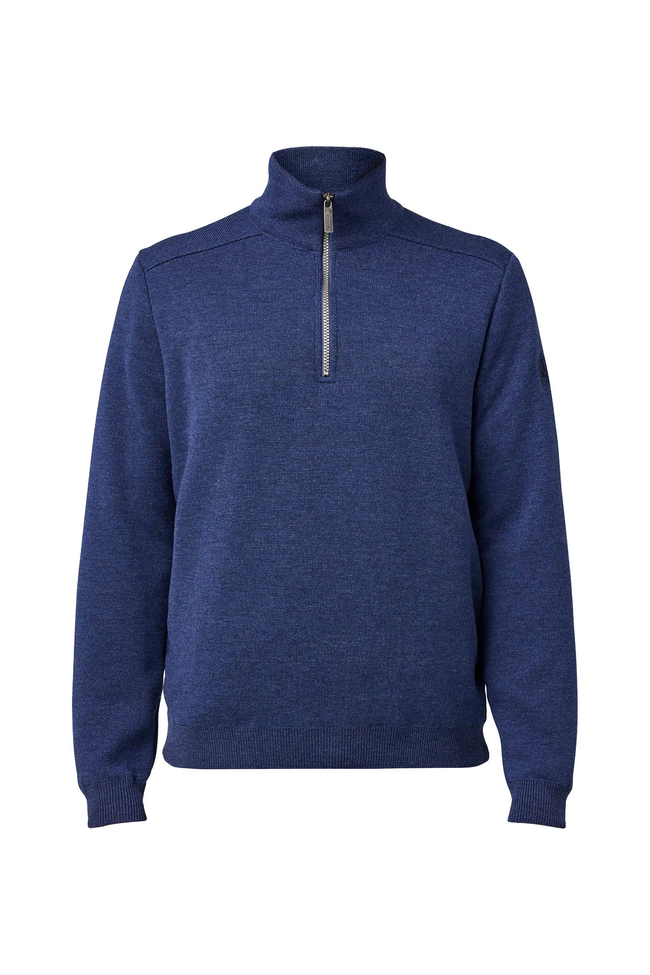 RUBEN HALF ZIP WB, 100% FINE MERINOULL — STEELBLUE - Ivanhoe of Sweden
