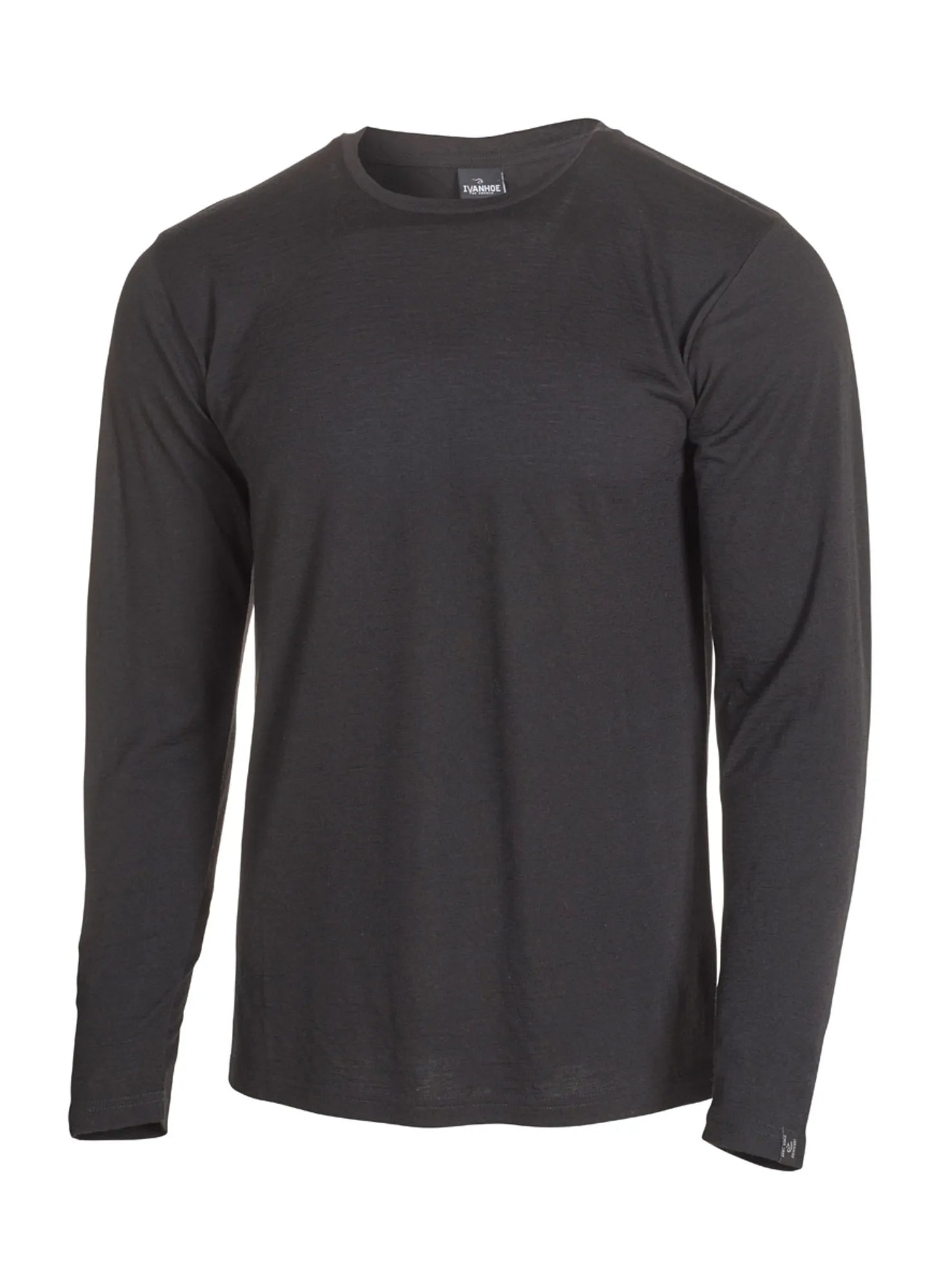 UNDERWOOL MERINO LONG SLEEVE MALE — BLACK - Ivanhoe of Sweden