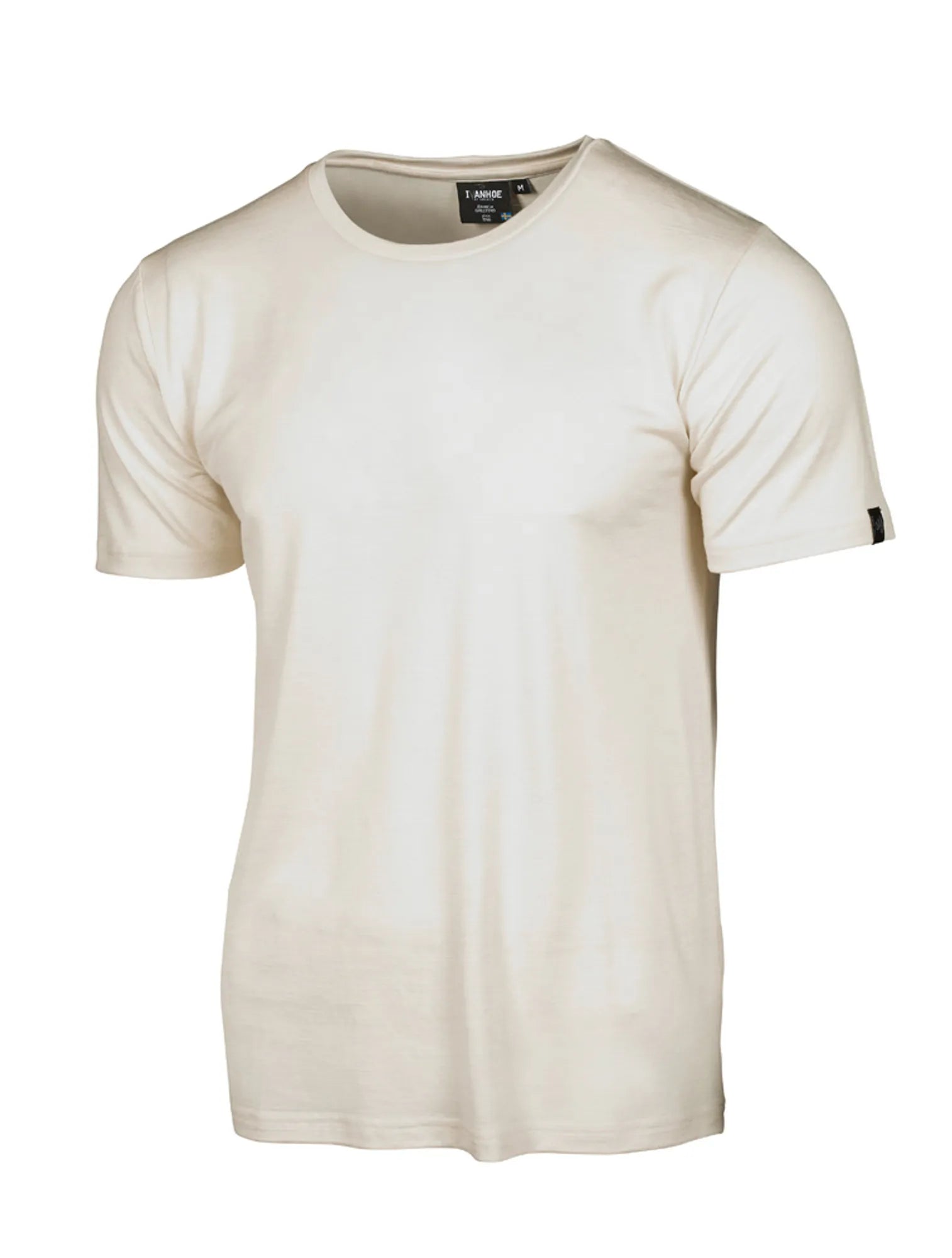 UNDERWOOL CEASAR T - SHIRT, 100% EXTRA FIN MERINOULL — NATURAL WHITE - Ivanhoe of Sweden