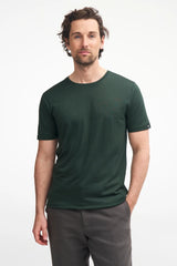 UNDERWOOL CEASAR T-SHIRT, 100% EXTRA FINE MERINOULL — RIFLE GREEN