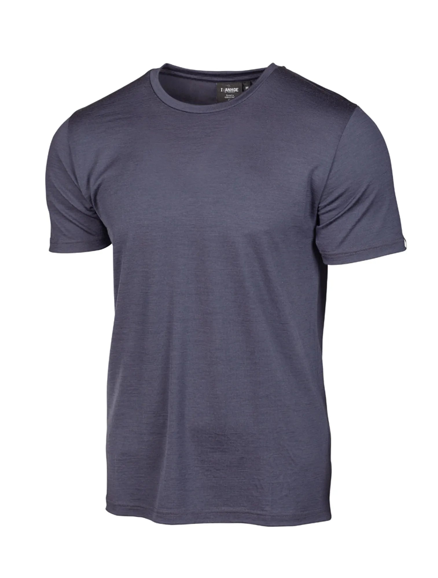 UNDERWOOL CEASAR T - SHIRT, 100% EXTRA FIN MERINOULL — STEELBLUE - Ivanhoe of Sweden