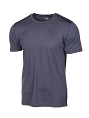 UNDERWOOL CEASAR T - SHIRT, 100% EXTRA FIN MERINOULL — STEELBLUE - Ivanhoe of Sweden