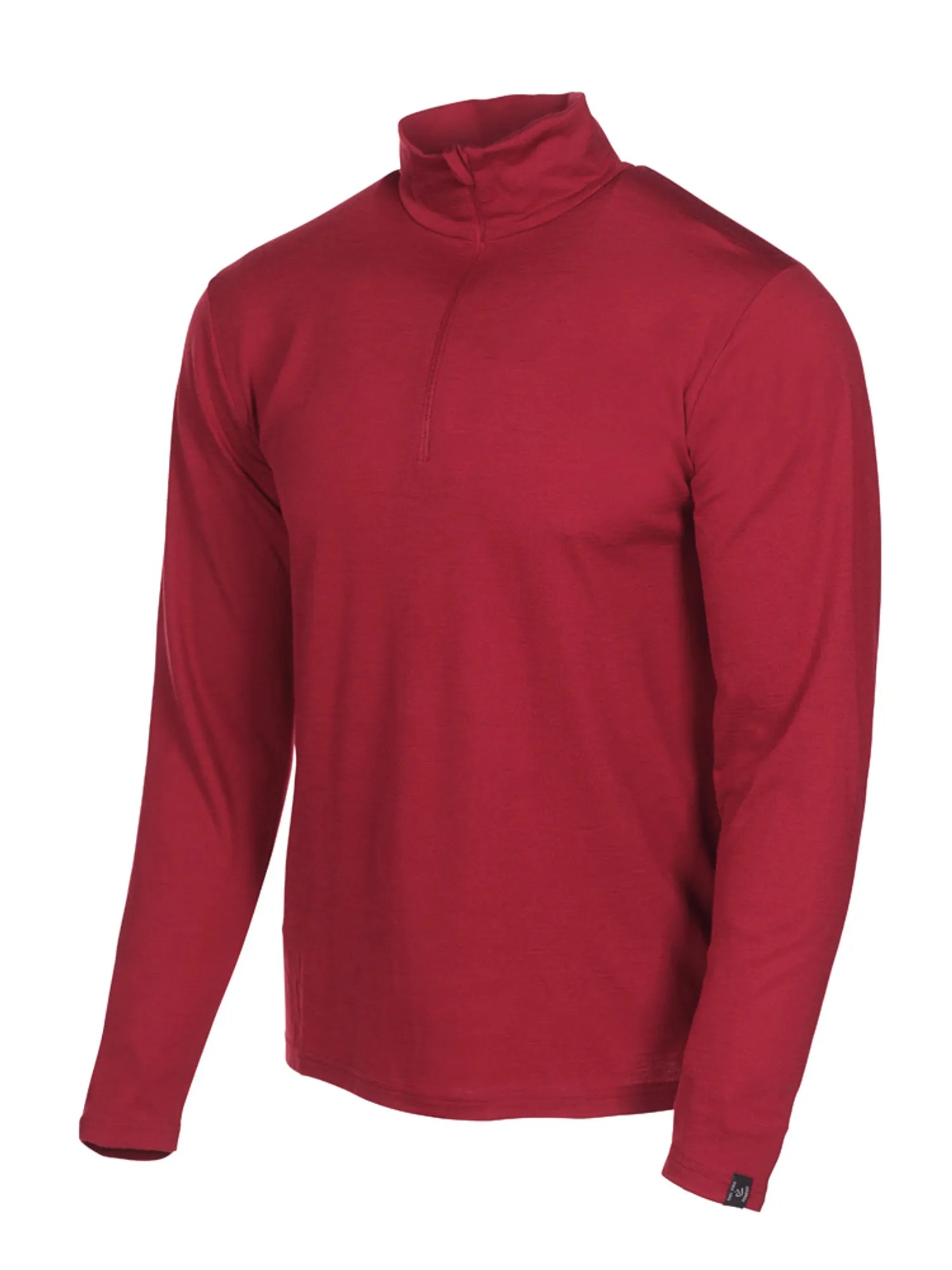 UNDERWOOL SONNY HALF ZIP, 100% EXTRA FINE MERINOULL — ROYAL CHERRY - Ivanhoe of Sweden