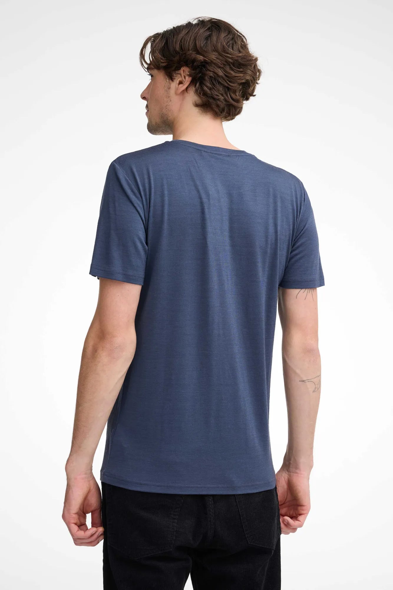 UW CEASAR SUNSET, 100% EXTRA FIN MERINO ULL — STEELBLUE - Ivanhoe of Sweden