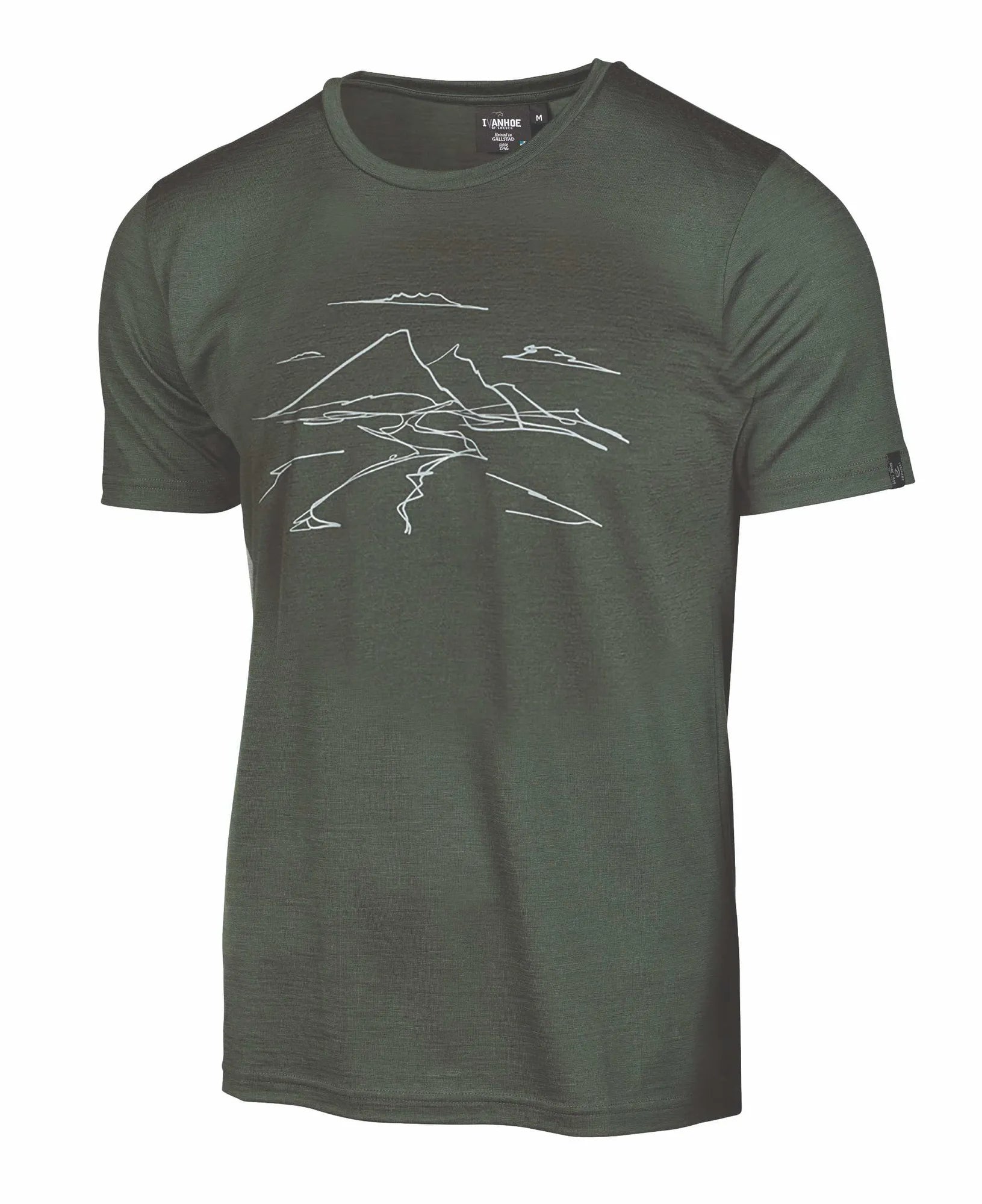 UW CEASAR MOUNTAIN, 100% EXTRA FINE MERINOULL — RIFLE GREEN - Ivanhoe of Sweden