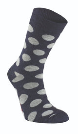 WOOL SOCK DOT  — LIGHT NAVY
