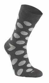 WOOL SOCK DOT  — GREY