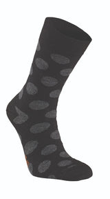 WOOL SOCK DOT  — BLACK