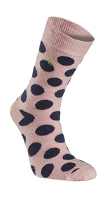WOOL SOCK DOT  — PINK