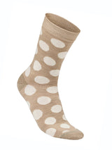 WOOL SOCK DOT  — SAND