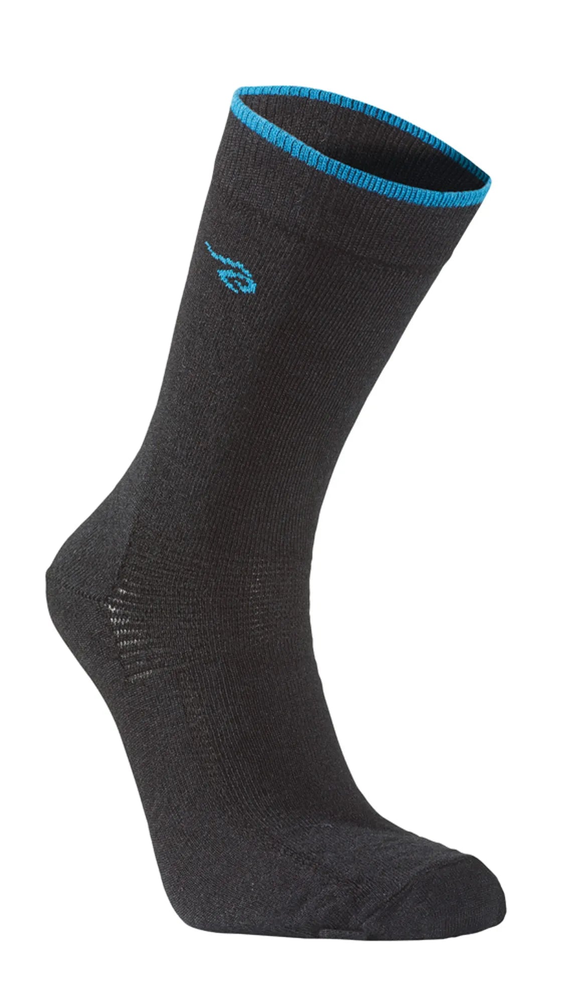 WOOL SOCK, TUNN ULLSTRUMPA MED FÖRSTÄRKNING — TURQUOISE - Ivanhoe of Sweden