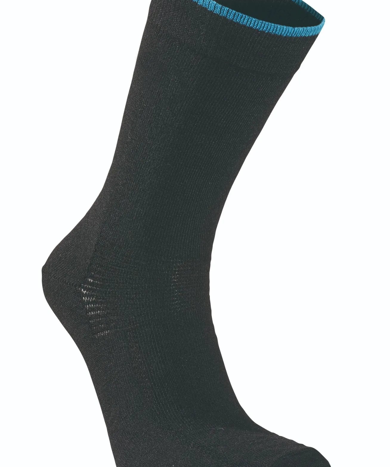 WOOL SOCK, TUNN ULLSTRUMPA MED FÖRSTÄRKNING — TURQUOISE - Ivanhoe of Sweden