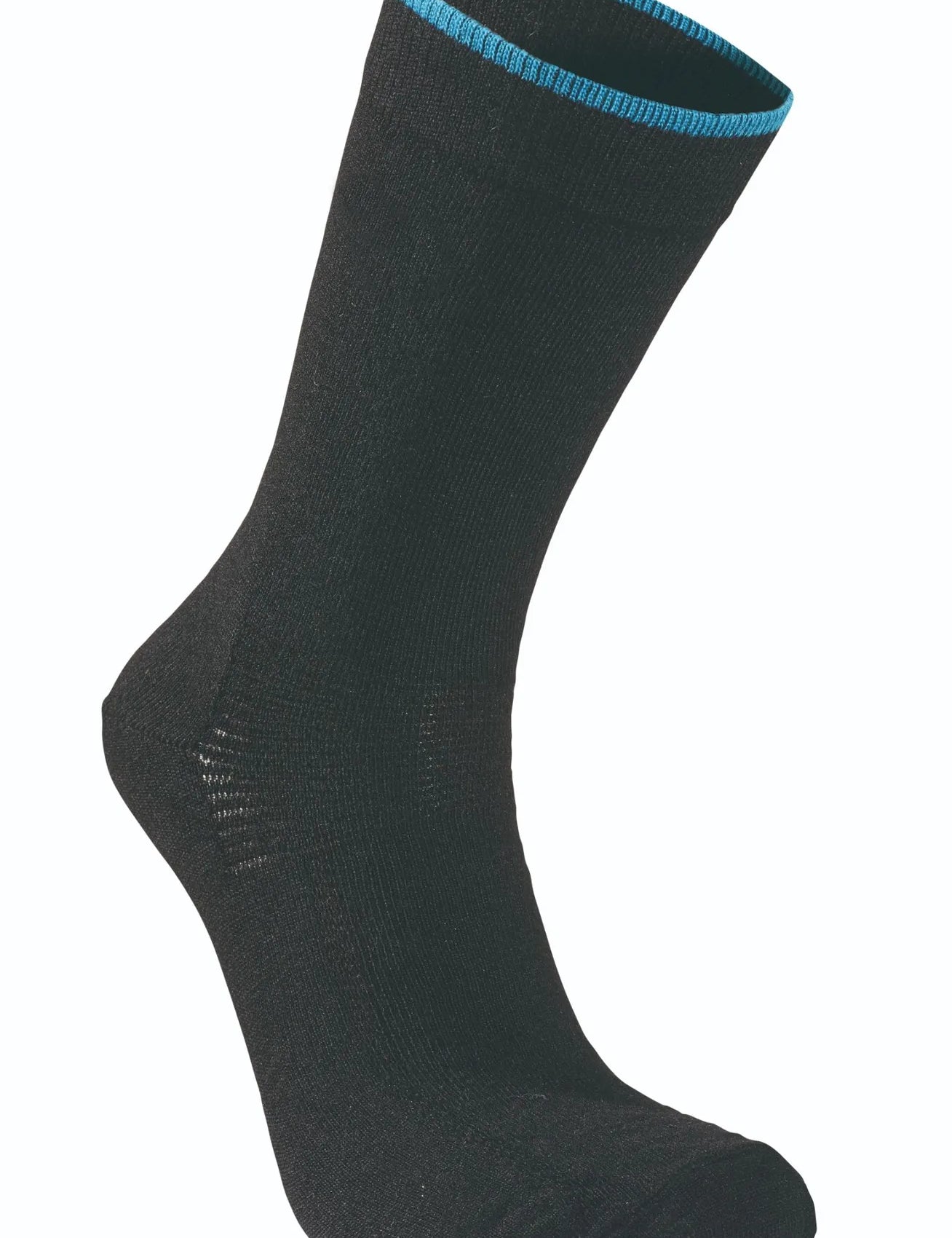 WOOL SOCK, TUNN ULLSTRUMPA MED FÖRSTÄRKNING — TURQUOISE - Ivanhoe of Sweden