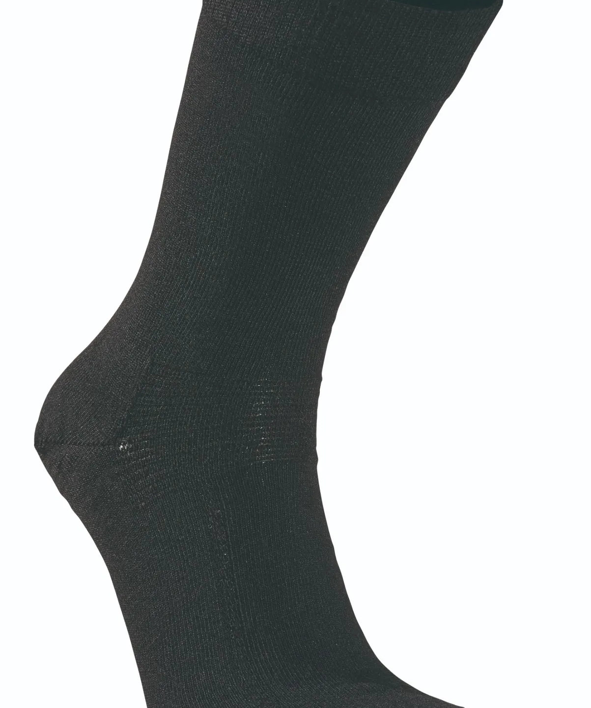 WOOL SOCK, TUNN ULLSTRUMPA MED FÖRSTÄRKNING — BLACK - Ivanhoe of Sweden