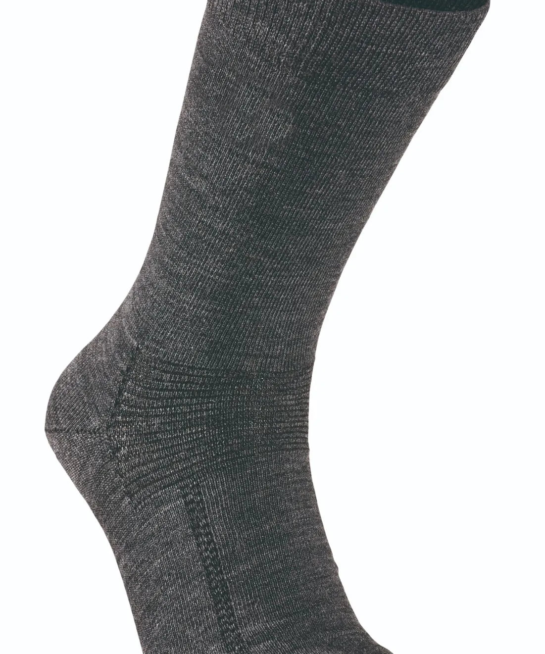 WOOL SOCK, TUNN ULLSTRUMPA MED FÖRSTÄRKNING — GREY MARL - Ivanhoe of Sweden