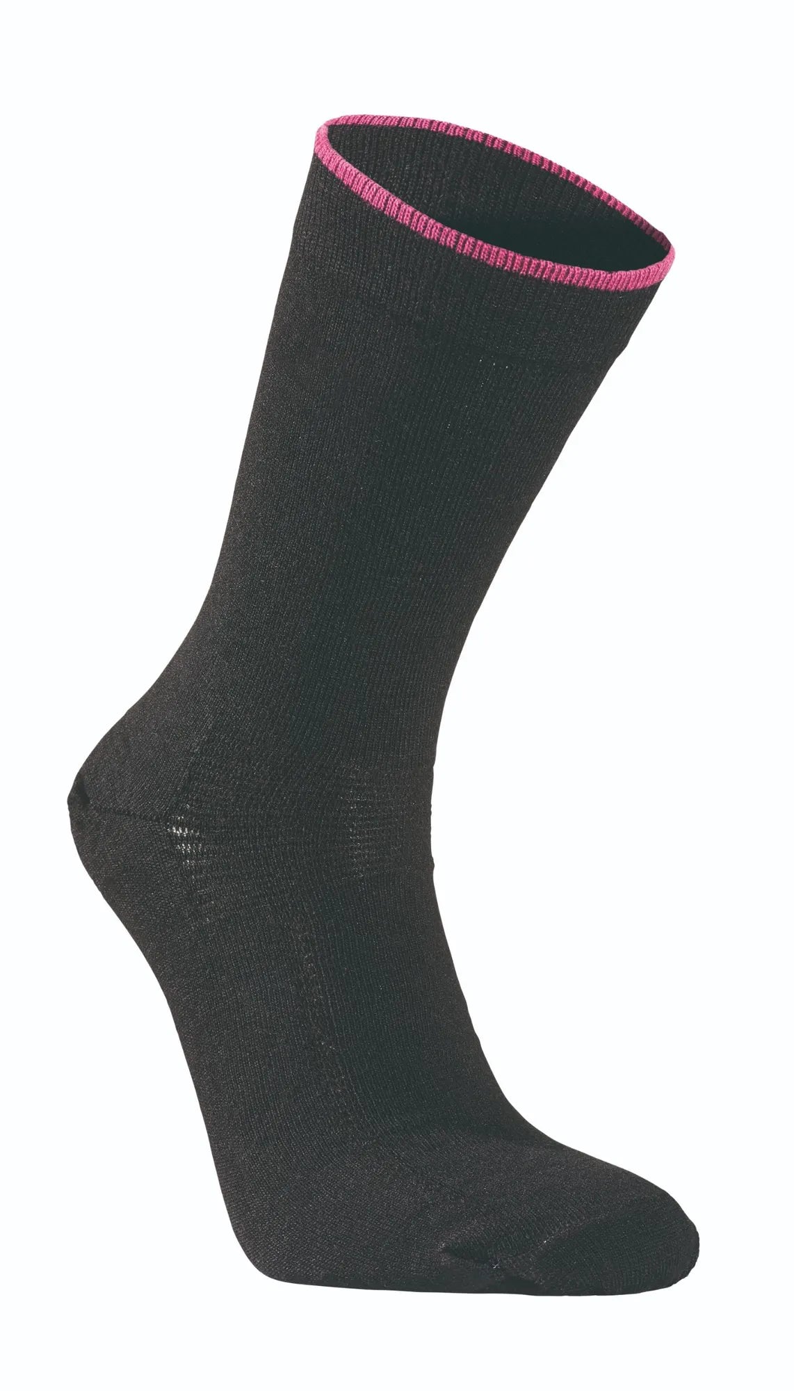 WOOL SOCK, TUNN ULLSTRUMPA MED FÖRSTÄRKNING — CERISE - Ivanhoe of Sweden
