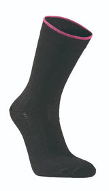 WOOL SOCK, TUNN ULLSTRUMPA MED FÖRSTÄRKNING — CERISE