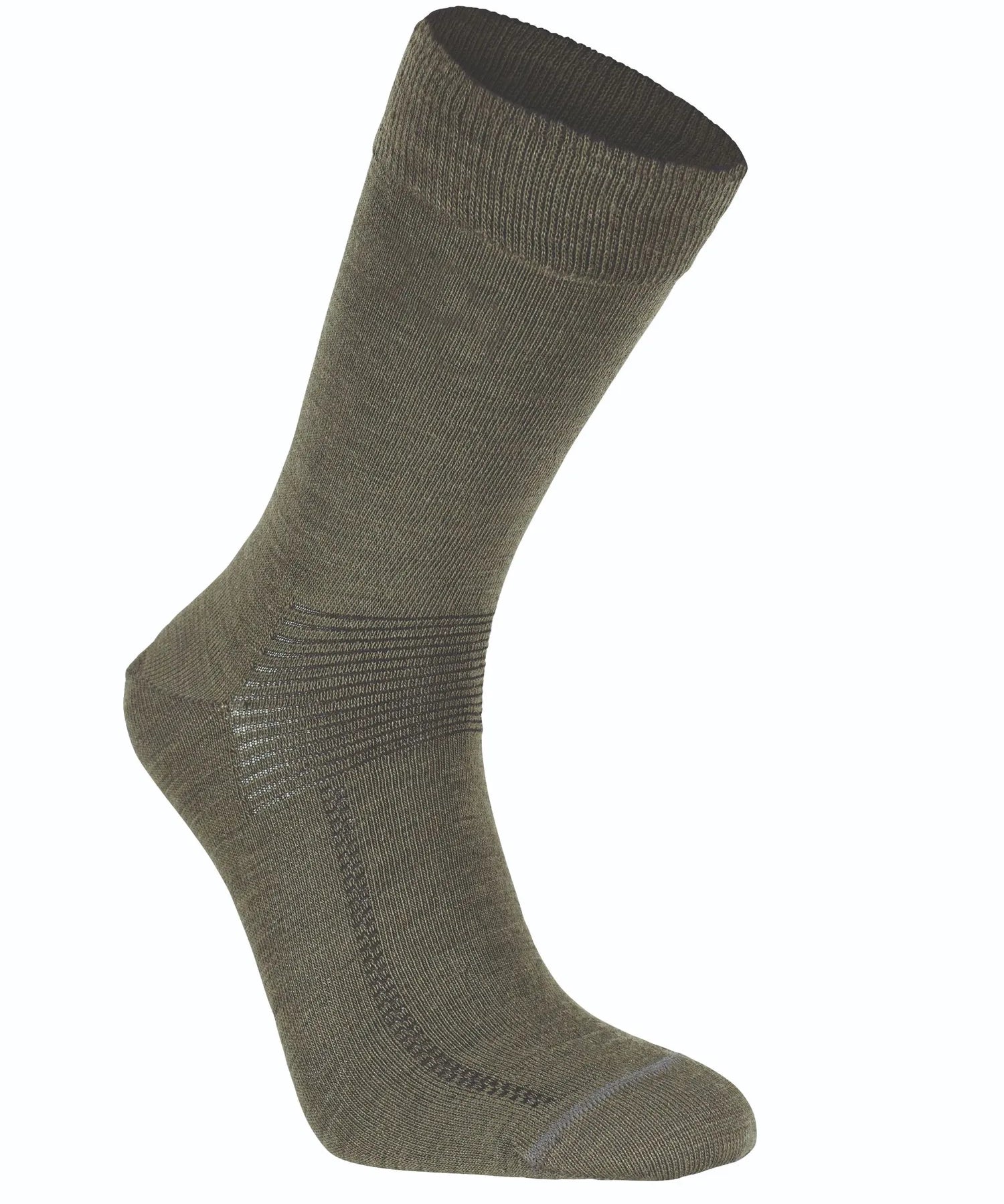WOOL SOCK, TUNN ULLSTRUMPA MED FÖRSTÄRKNING — LODEN GREEN - Ivanhoe of Sweden