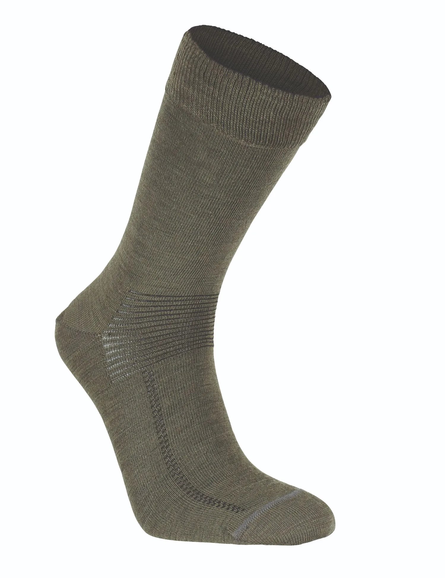 WOOL SOCK, TUNN ULLSTRUMPA MED FÖRSTÄRKNING — LODEN GREEN - Ivanhoe of Sweden