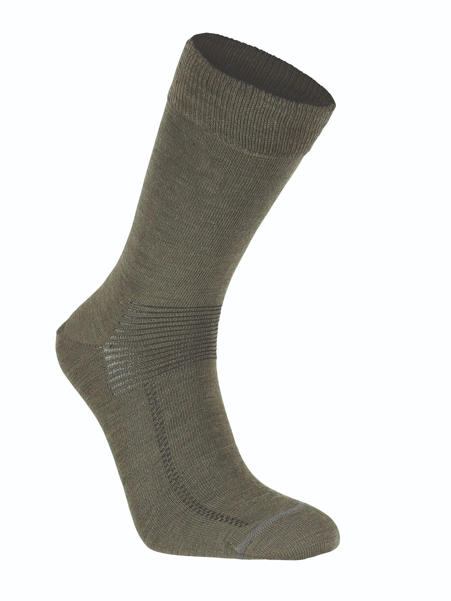 WOOL SOCK, TUNN ULLSTRUMPA MED FÖRSTÄRKNING — LODEN GREEN - Ivanhoe of Sweden