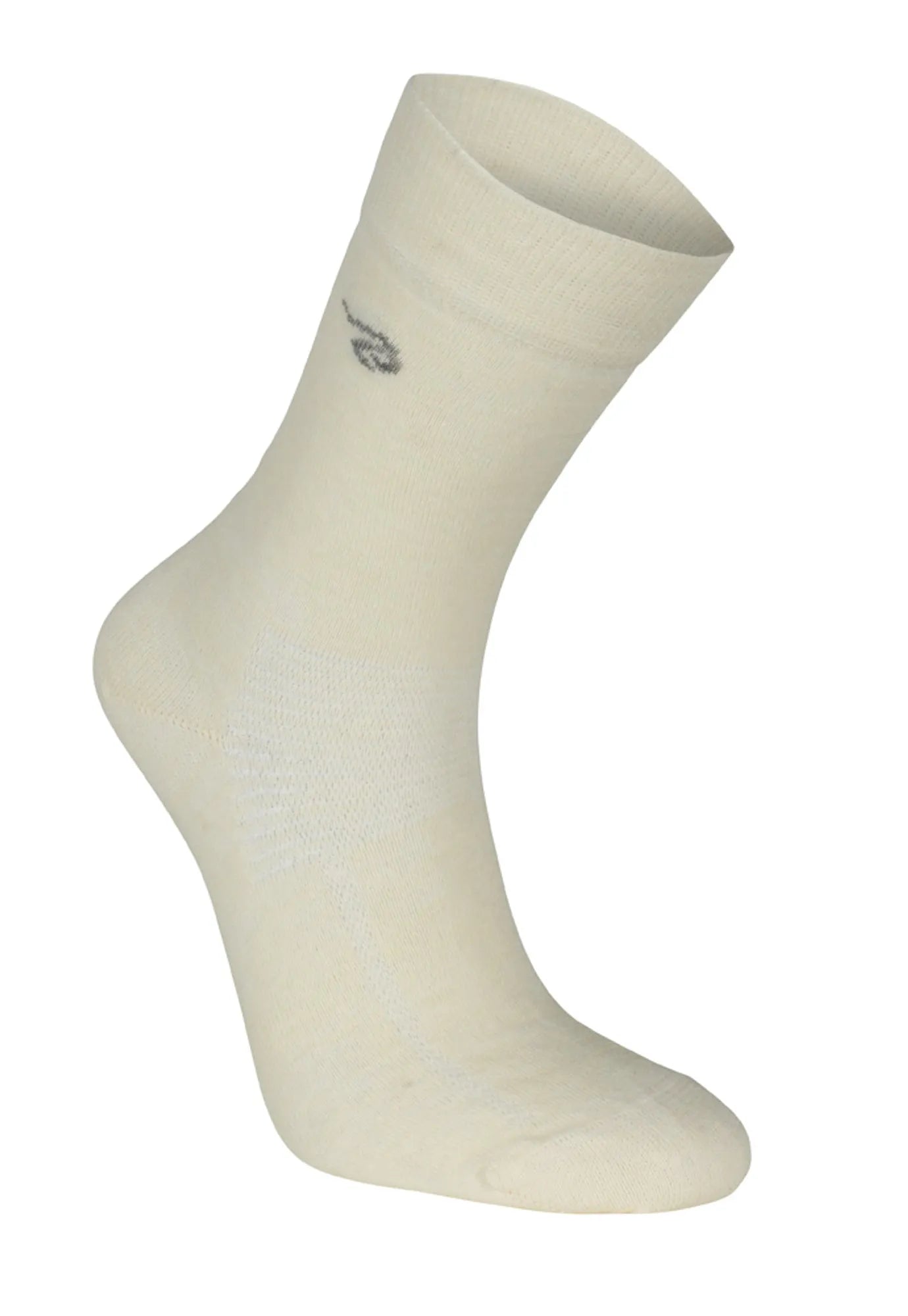 WOOL SOCK, TUNN ULLSTRUMPA MED FÖRSTÄRKNING — NATURAL WHITE - Ivanhoe of Sweden