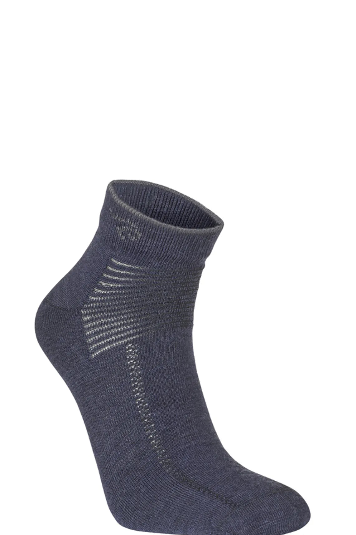 WOOL SOCK LOW, TUNN LÅG ULLSTRUMPA — LIGHT NAVY - Ivanhoe of Sweden