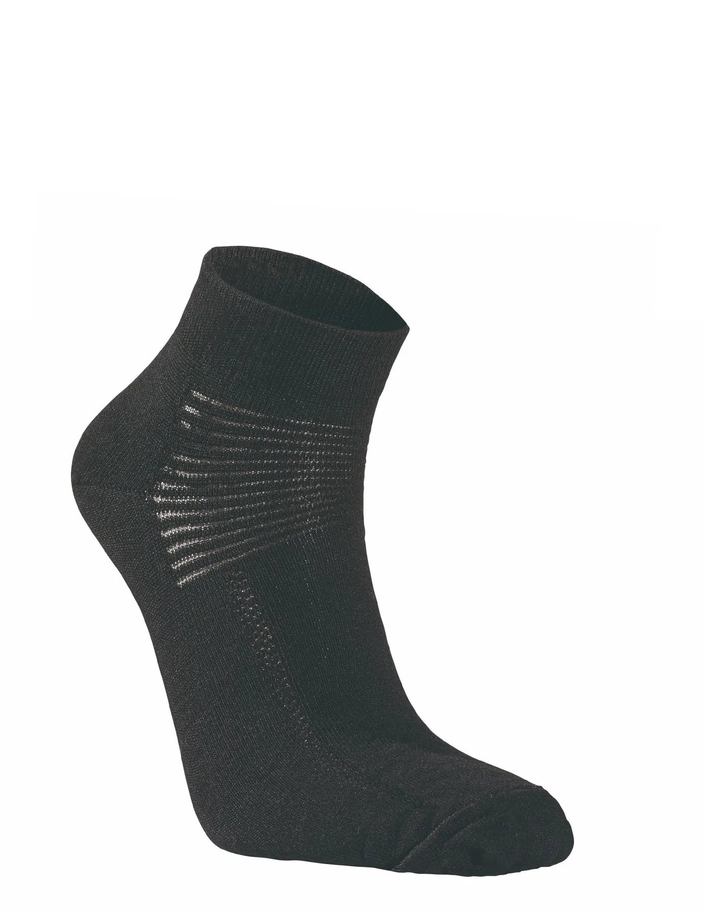 WOOL SOCK LOW, TUNN LÅG ULLSTRUMPA — BLACK - Ivanhoe of Sweden