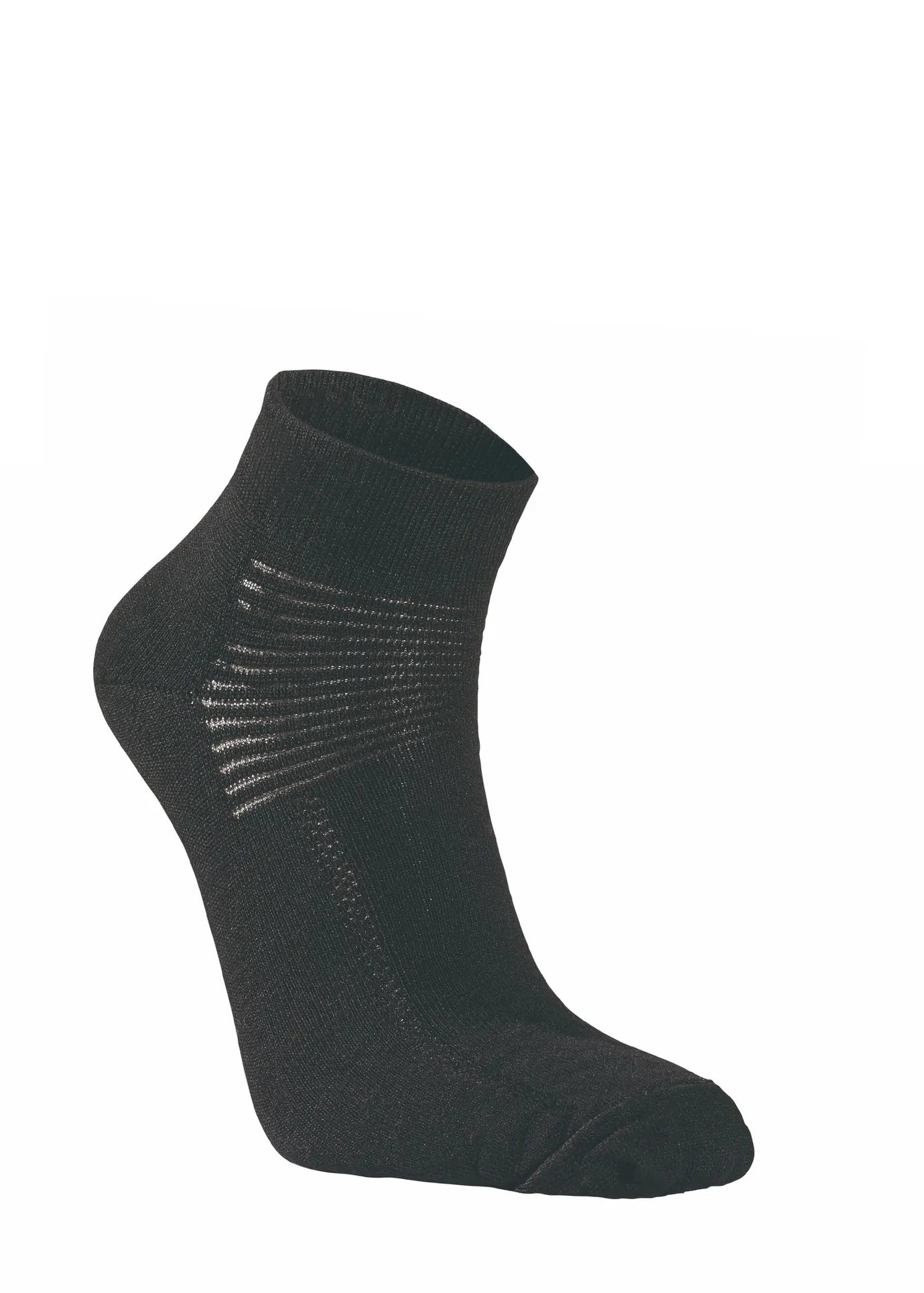 WOOL SOCK LOW, TUNN LÅG ULLSTRUMPA — BLACK - Ivanhoe of Sweden