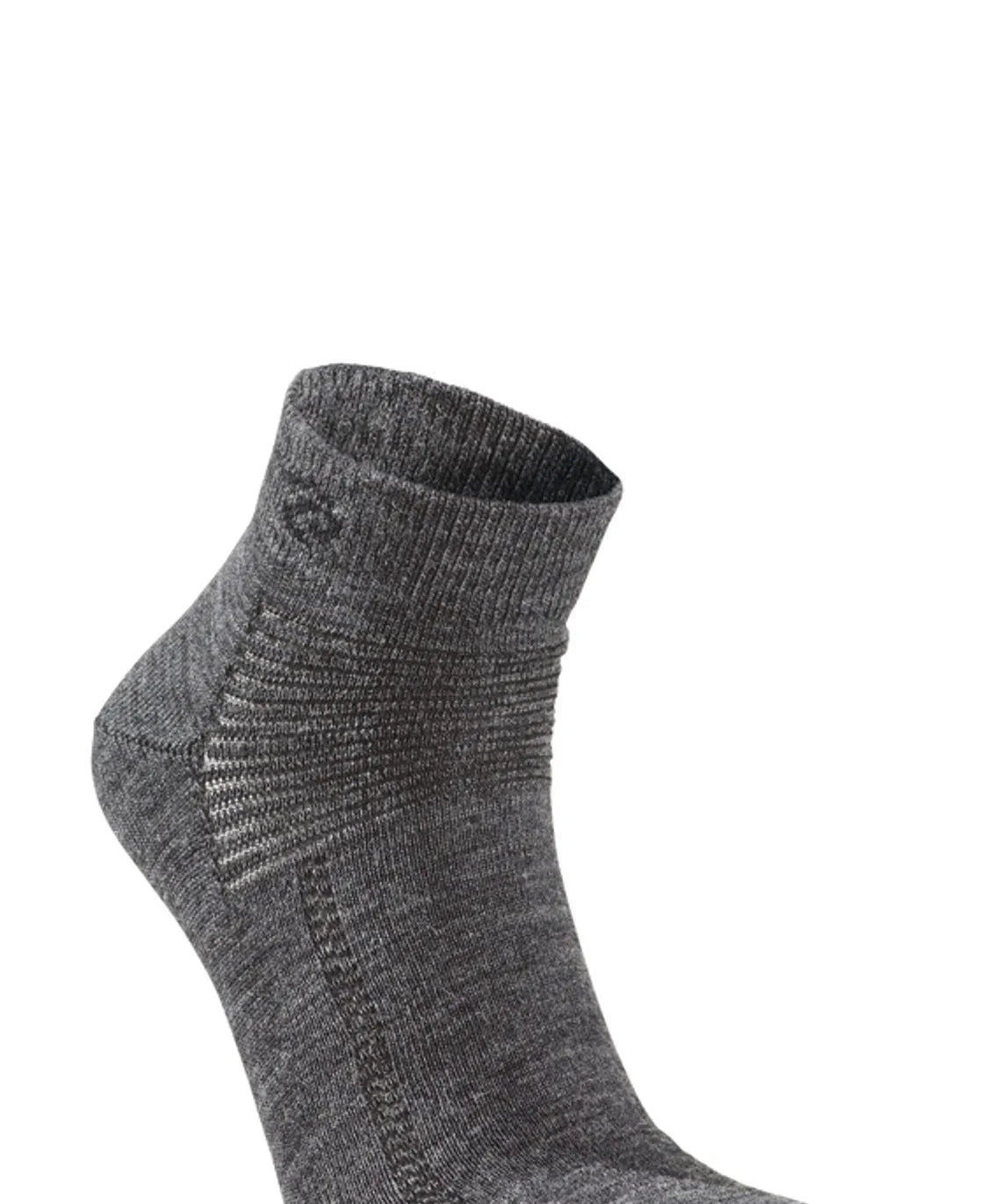 WOOL SOCK LOW, TUNN LÅG ULLSTRUMPA — GREY MARL - Ivanhoe of Sweden
