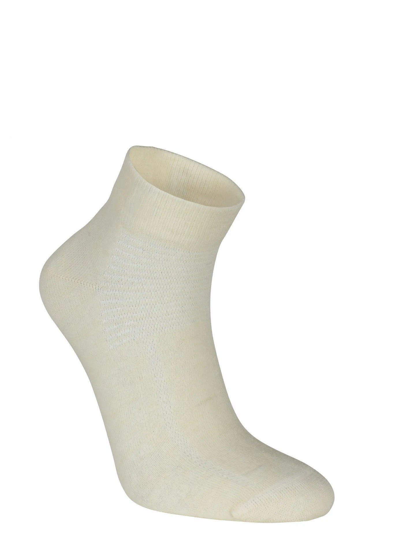 WOOL SOCK LOW, TUNN LÅG ULLSTRUMPA — NATURAL WHITE - Ivanhoe of Sweden
