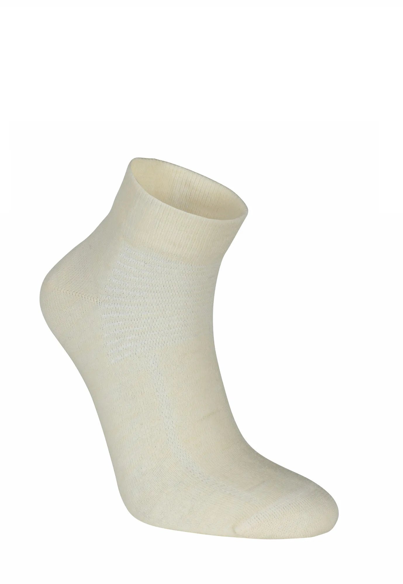 WOOL SOCK LOW, TUNN LÅG ULLSTRUMPA — NATURAL WHITE - Ivanhoe of Sweden