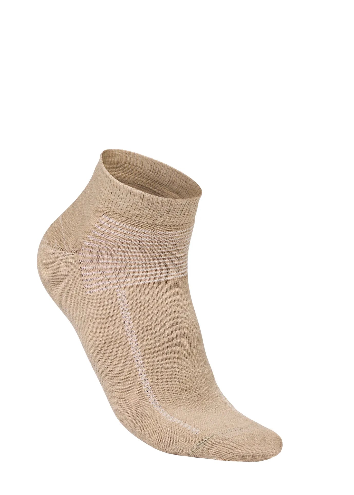 WOOL SOCK LOW, TUNN LÅG ULLSTRUMPA — SAND - Ivanhoe of Sweden