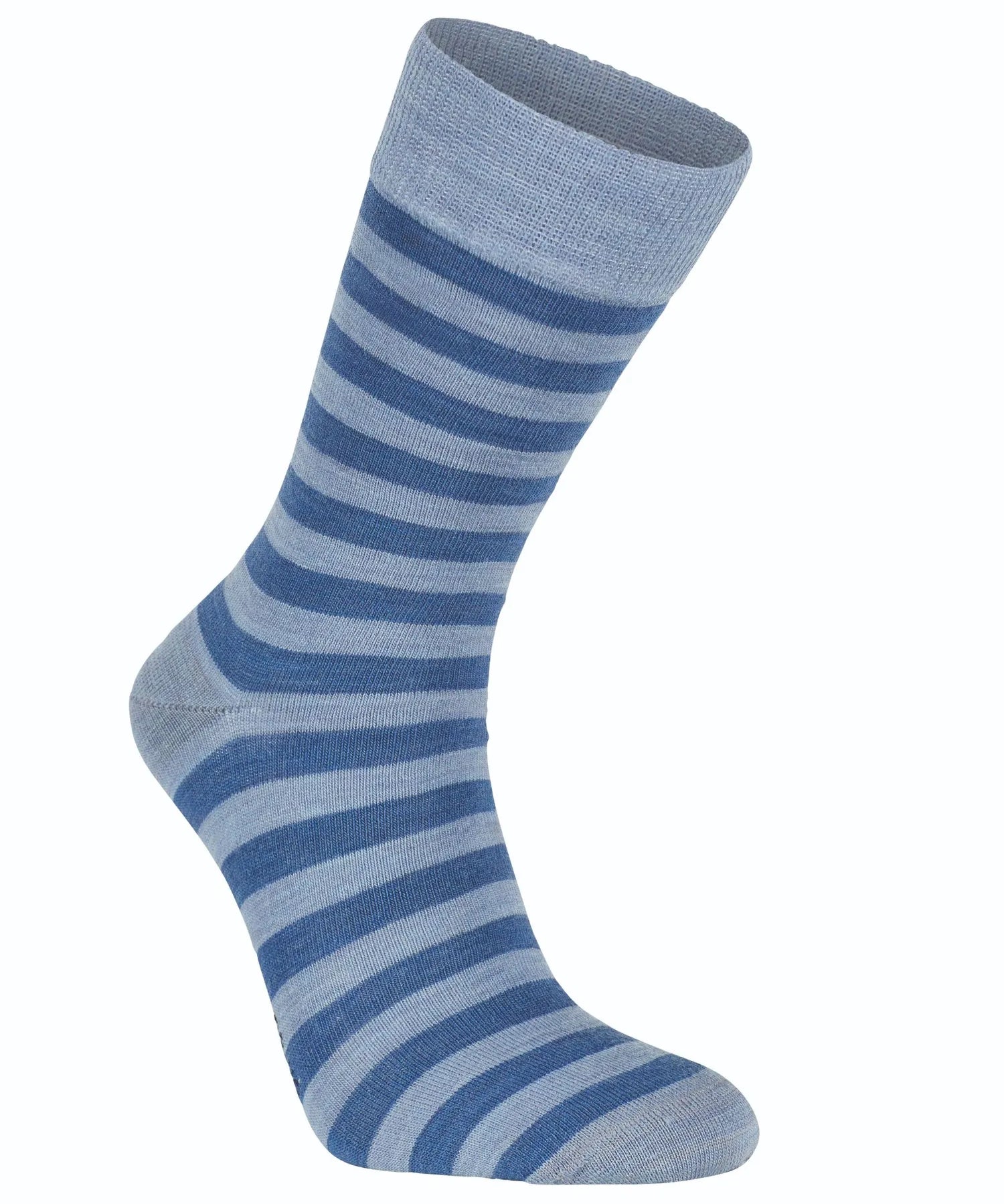 WOOL SOCK STRIPE, TUNN RANDIG ULLSTRUMPA — FOREVER BLUE - Ivanhoe of Sweden
