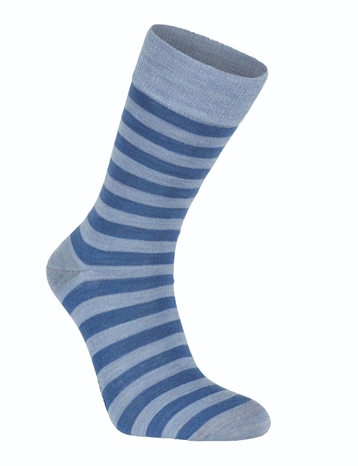 WOOL SOCK STRIPE, TUNN RANDIG ULLSTRUMPA — FOREVER BLUE - Ivanhoe of Sweden