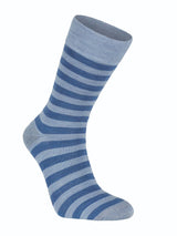 WOOL SOCK STRIPE — FOREVER BLUE
