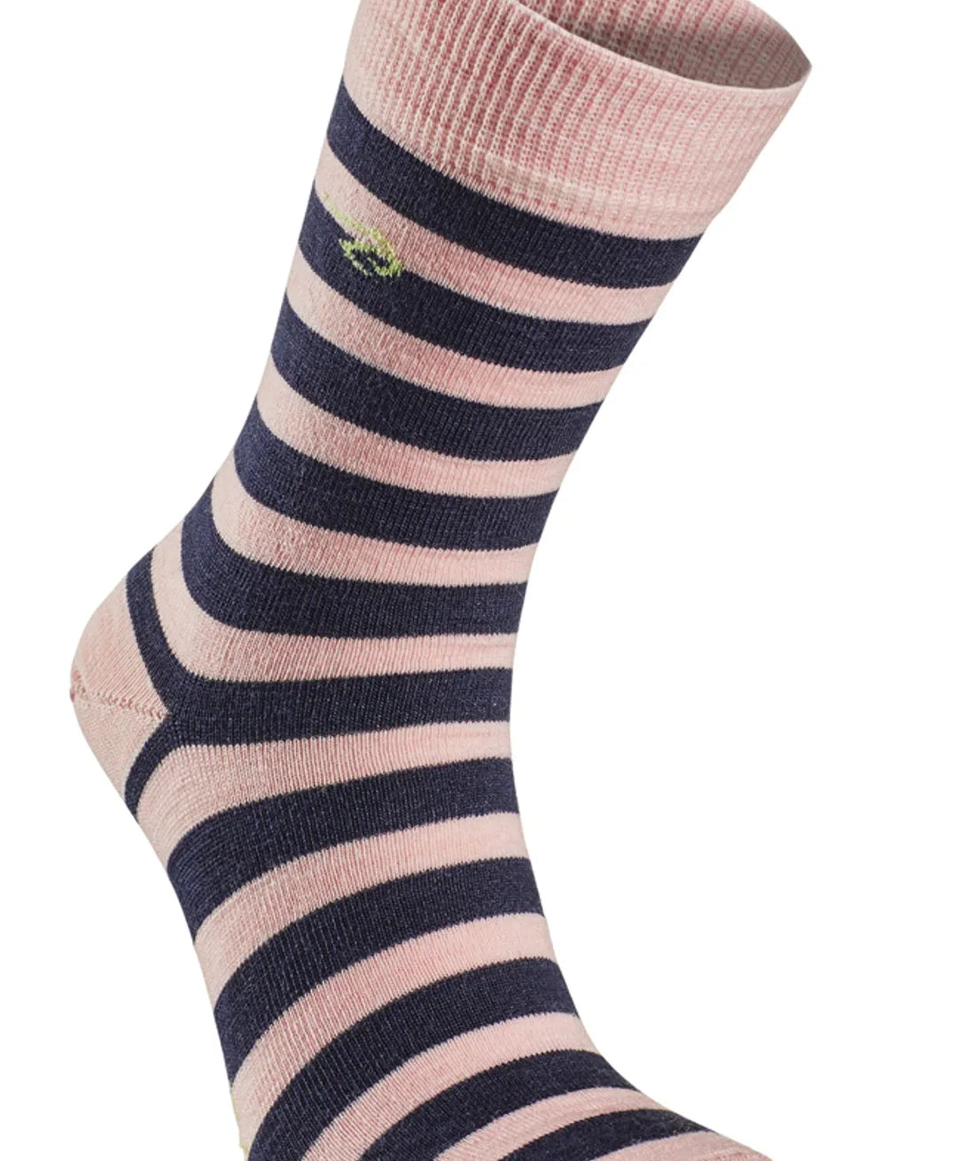 WOOL SOCK STRIPE, TUNN RANDIG ULLSTRUMPA — PINK - Ivanhoe of Sweden
